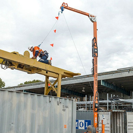 Wheeled folding high-altitude anti fall protection device