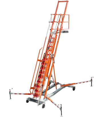 Elevating high-altitude anti fall protection ladder